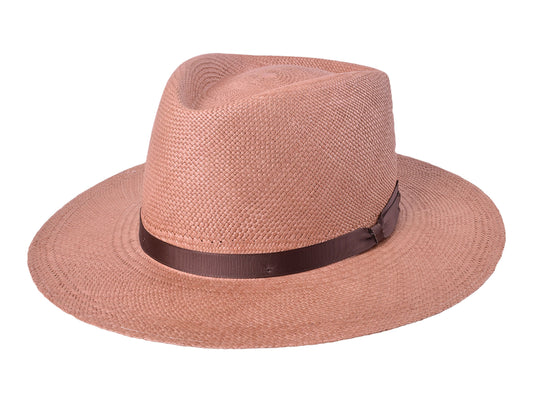 Panama Hat Amara Bigalli front view flat brim elegant design