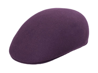 Ascot men's wool felt newsboy cap in blackberry, front view