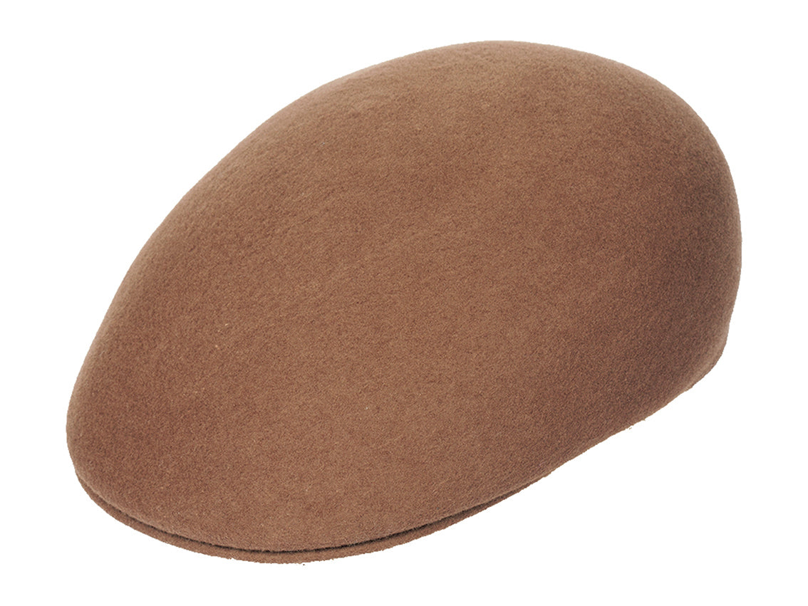 Ascot men's wool felt newsboy cap in khaki, detail view