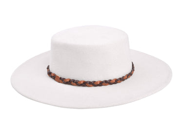 Aspen women's wool felt hat in cream, front view