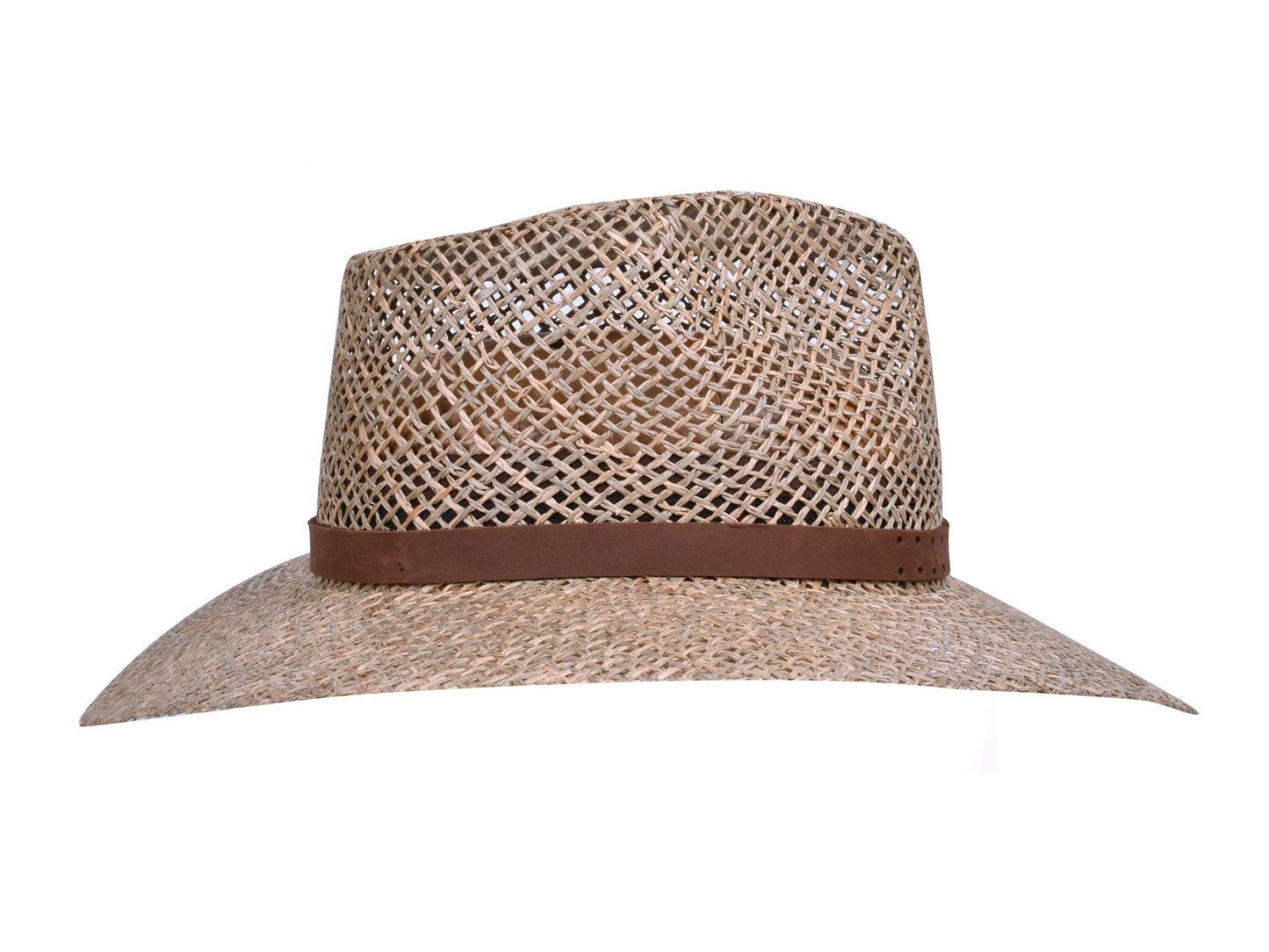 Seagrass Hat Melbourne Bigalli side profile natural texture