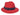 Bianca women's wool felt fedora in red, front view