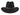 Coltrane wool felt fedora in black, back view