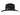 Coltrane wool felt fedora in black, wide brim and recycled leather band detail