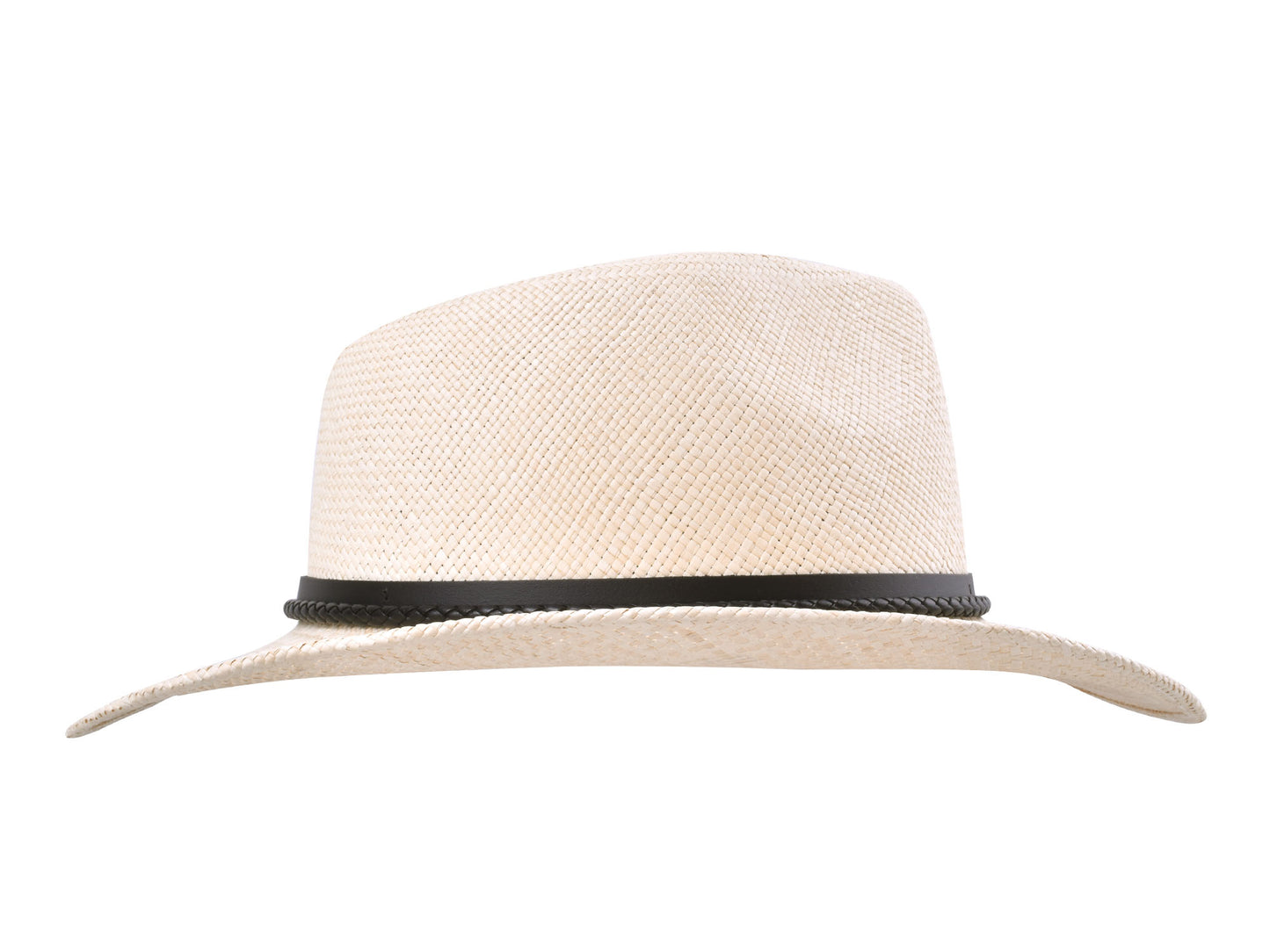 Elegant Shade Panama Hat Bigalli top view handwoven crown detail