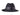 Grace women's wool felt hat in black, back view