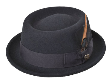 Wool Felt Classic Hat Pork Pie Stingy men’s fedora
