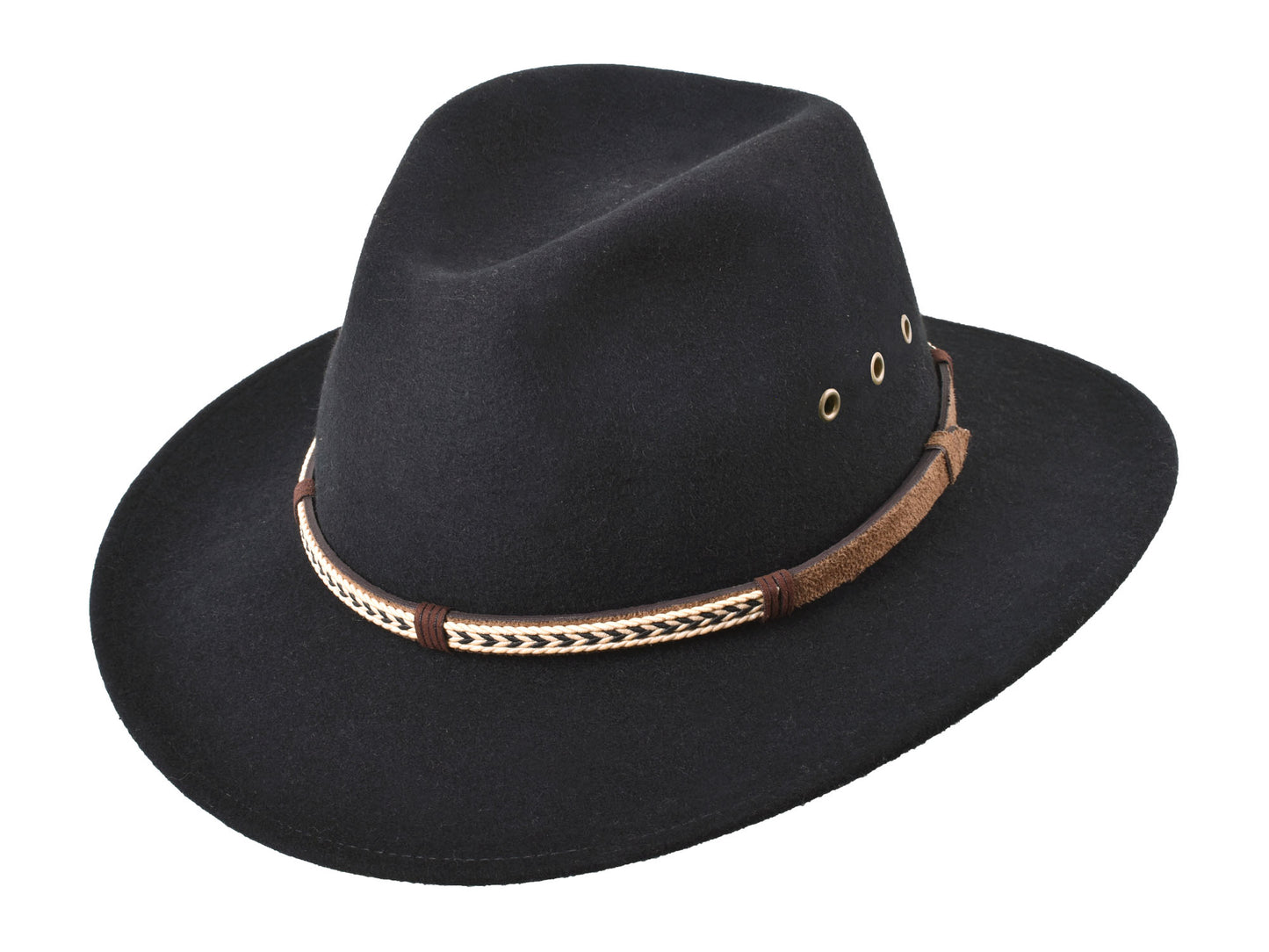 Outdoor Merino Wool felt hat Scout Black