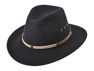 Outdoor Merino Wool felt hat Scout Black