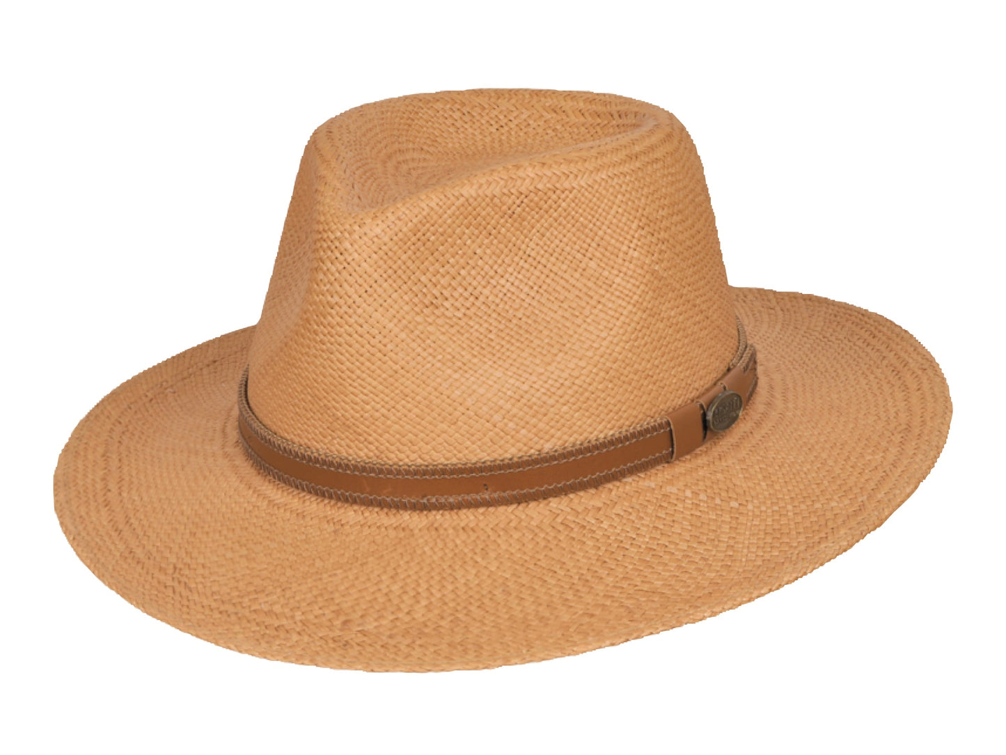 Outdoor Panama Hat Vancouver Bigalli top view handwoven crown