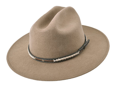 Westland outdoor Merino wool felt hat in khaki, front view
