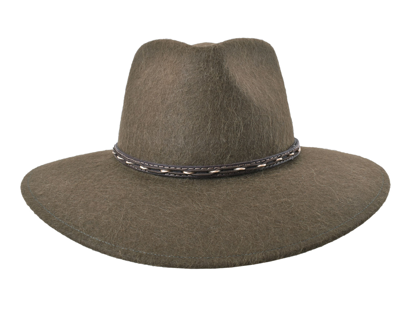 Outdoor Alpaca & Wool felt blend Hat moss