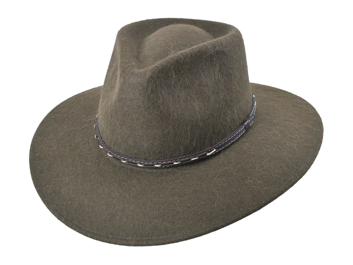 Outdoor Alpaca & Wool felt blend Hat moss