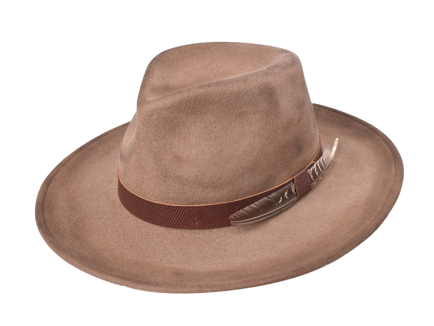 Stylish Wool Felt Hat Zingaro distressed modern design