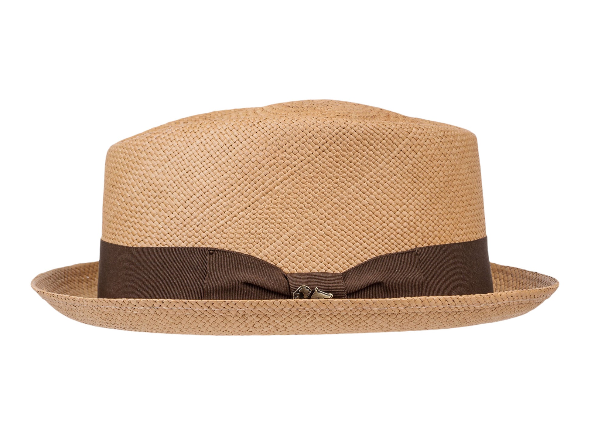 Panama Hat Diamond Trilby Bigalli side profile toquilla straw texture