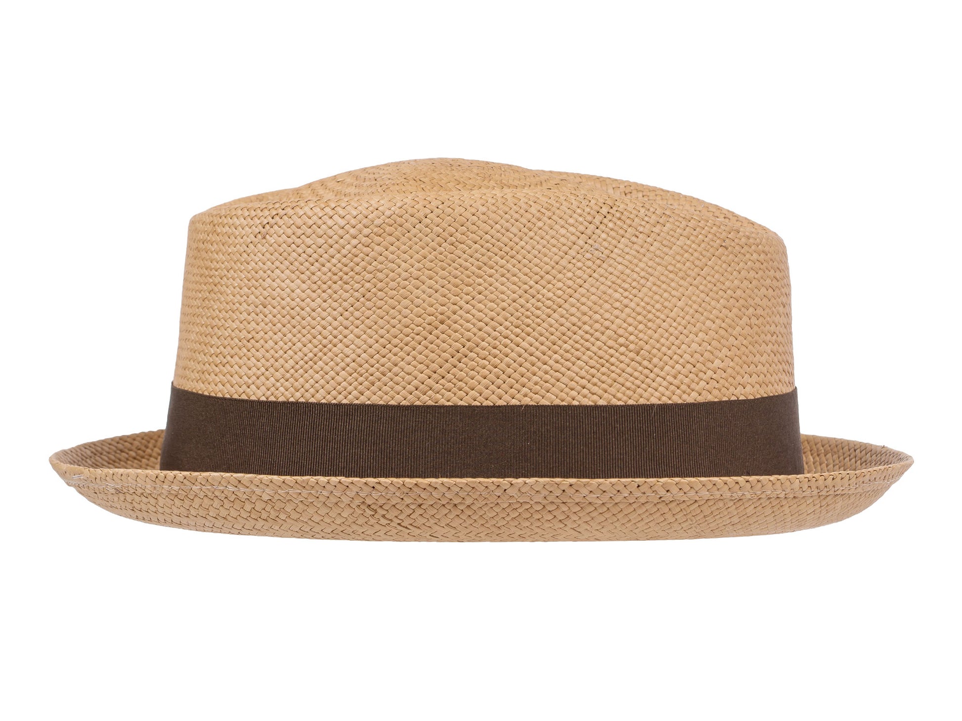 Panama Hat Diamond Trilby Bigalli close up hat band finishing