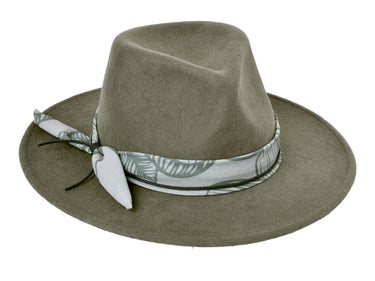 Wool felt hat rain Forest green
