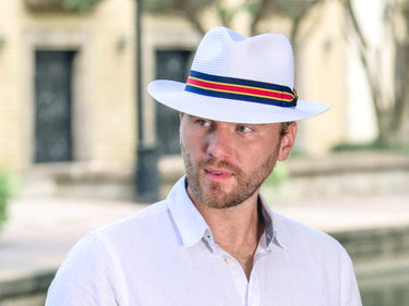 Braid Hat Cuba Bigalli model wearing casual beach outfit