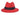 Bianca women's wool felt fedora in red, back view