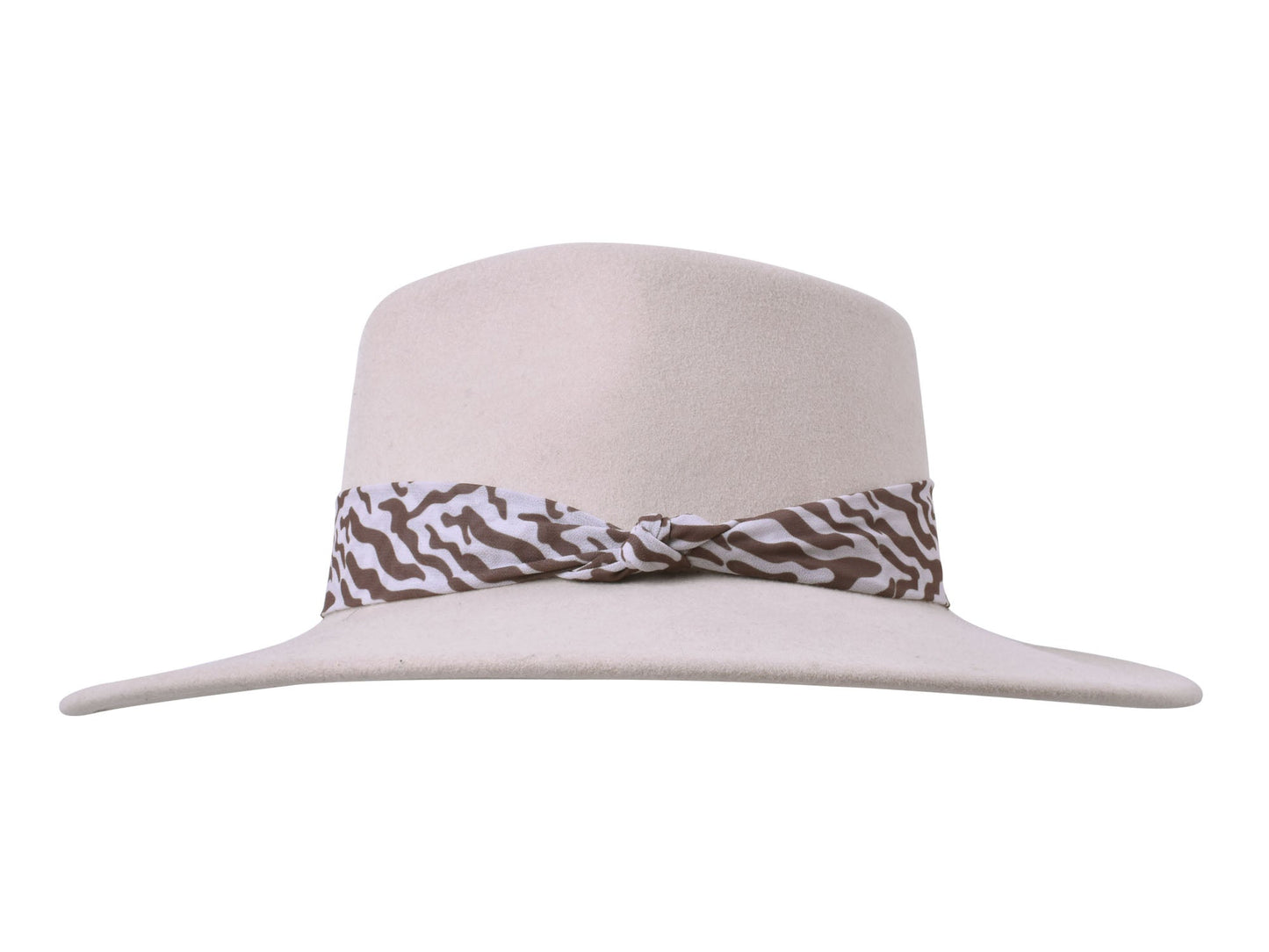 City Jungle women's wool felt wide-brim hat in cream - side view