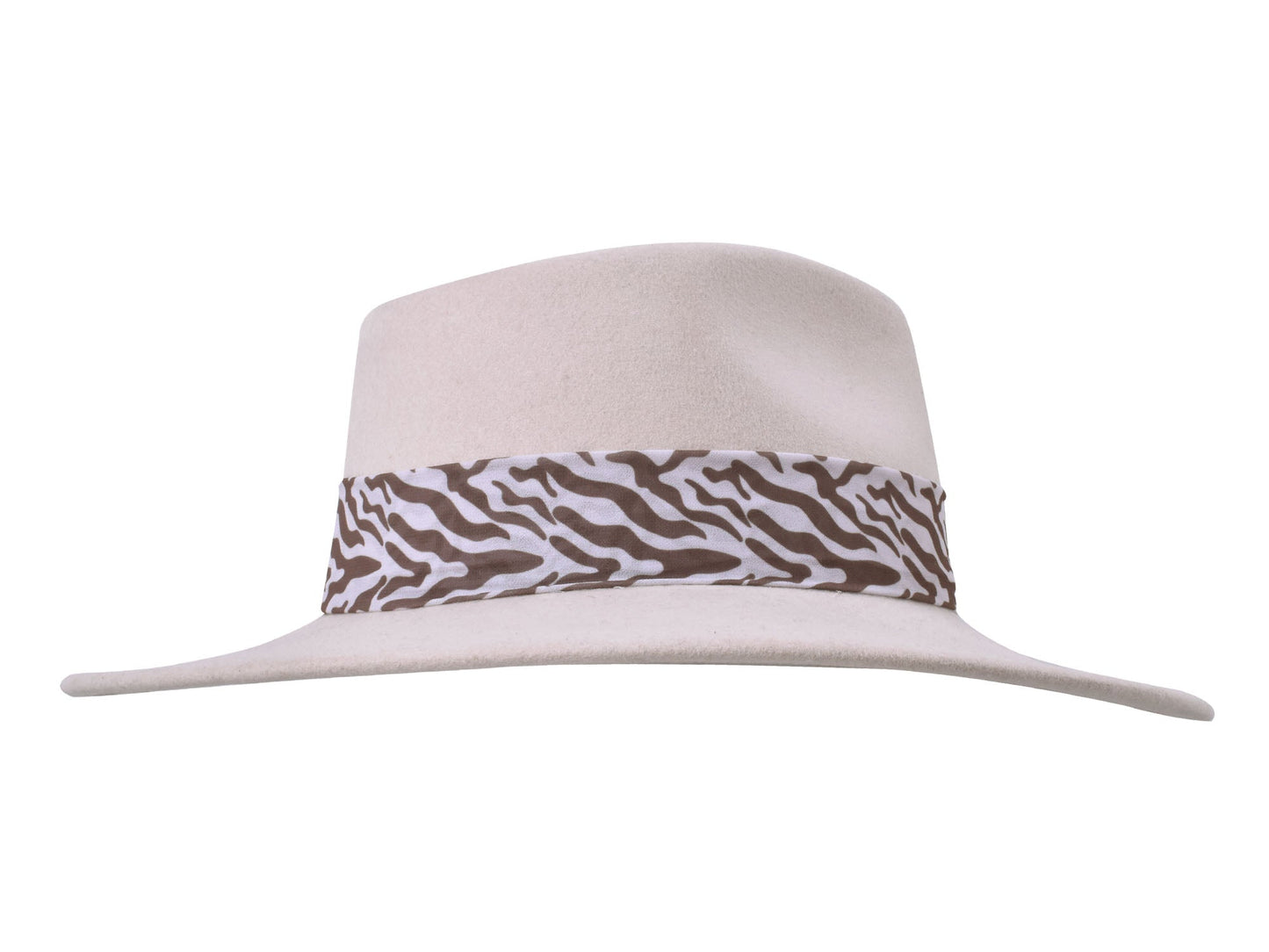 City Jungle women's wool felt wide-brim hat in cream - right side view