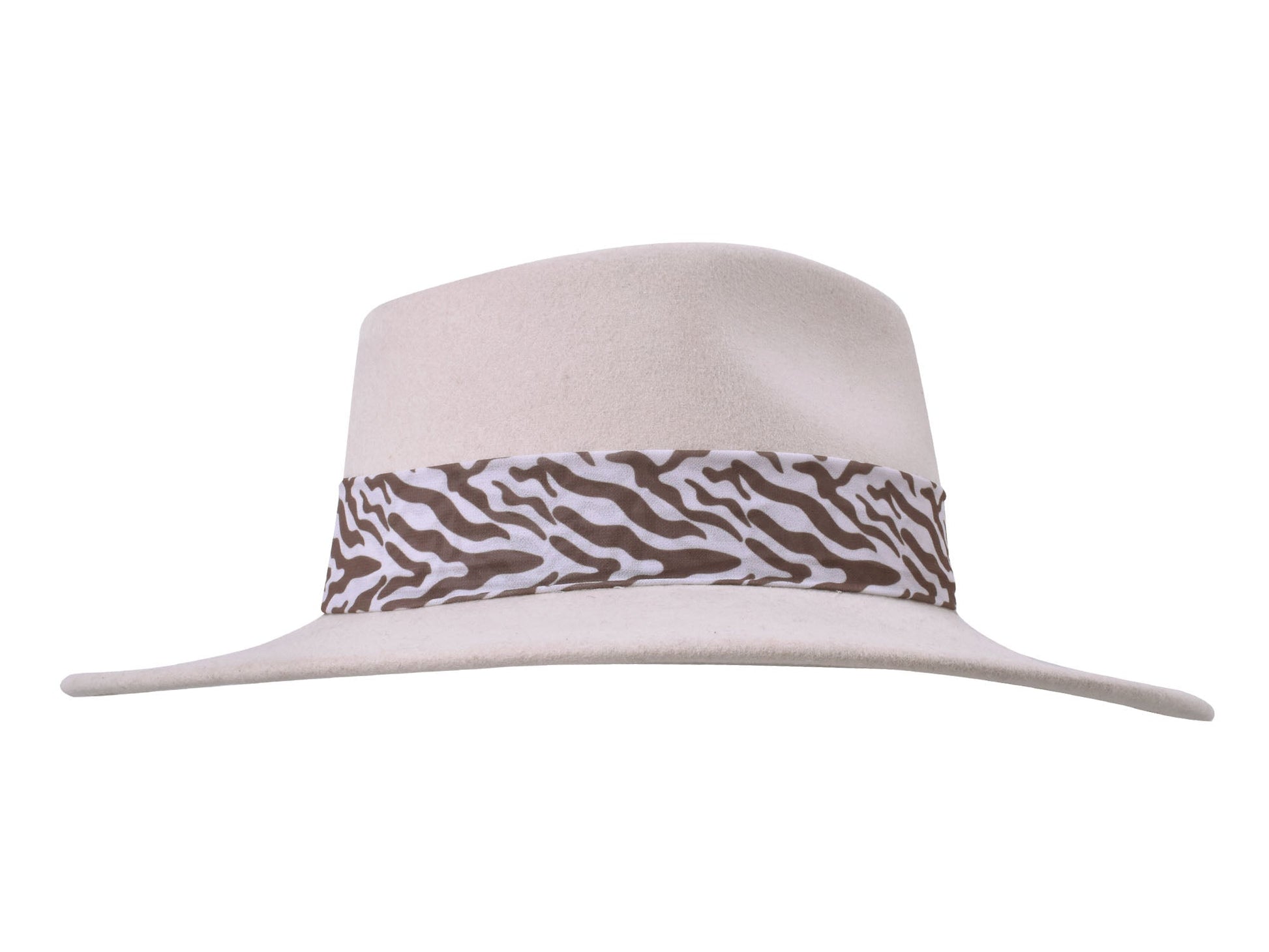 City Jungle women's wool felt wide-brim hat in cream - right side view