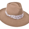 City Jungle women's wool felt wide-brim hat in tobacco, front view