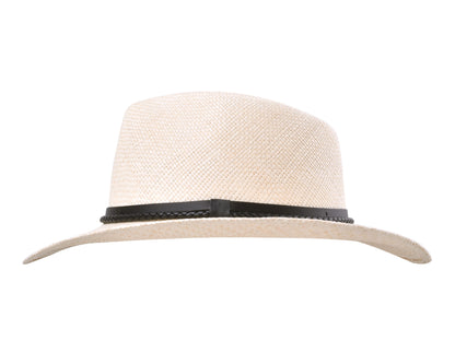 Elegant Shade Panama Hat Bigalli side profile toquilla straw texture