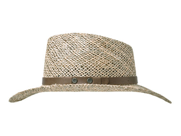 Seagrass Hat Melbourne Bigalli close up of hat band finishing