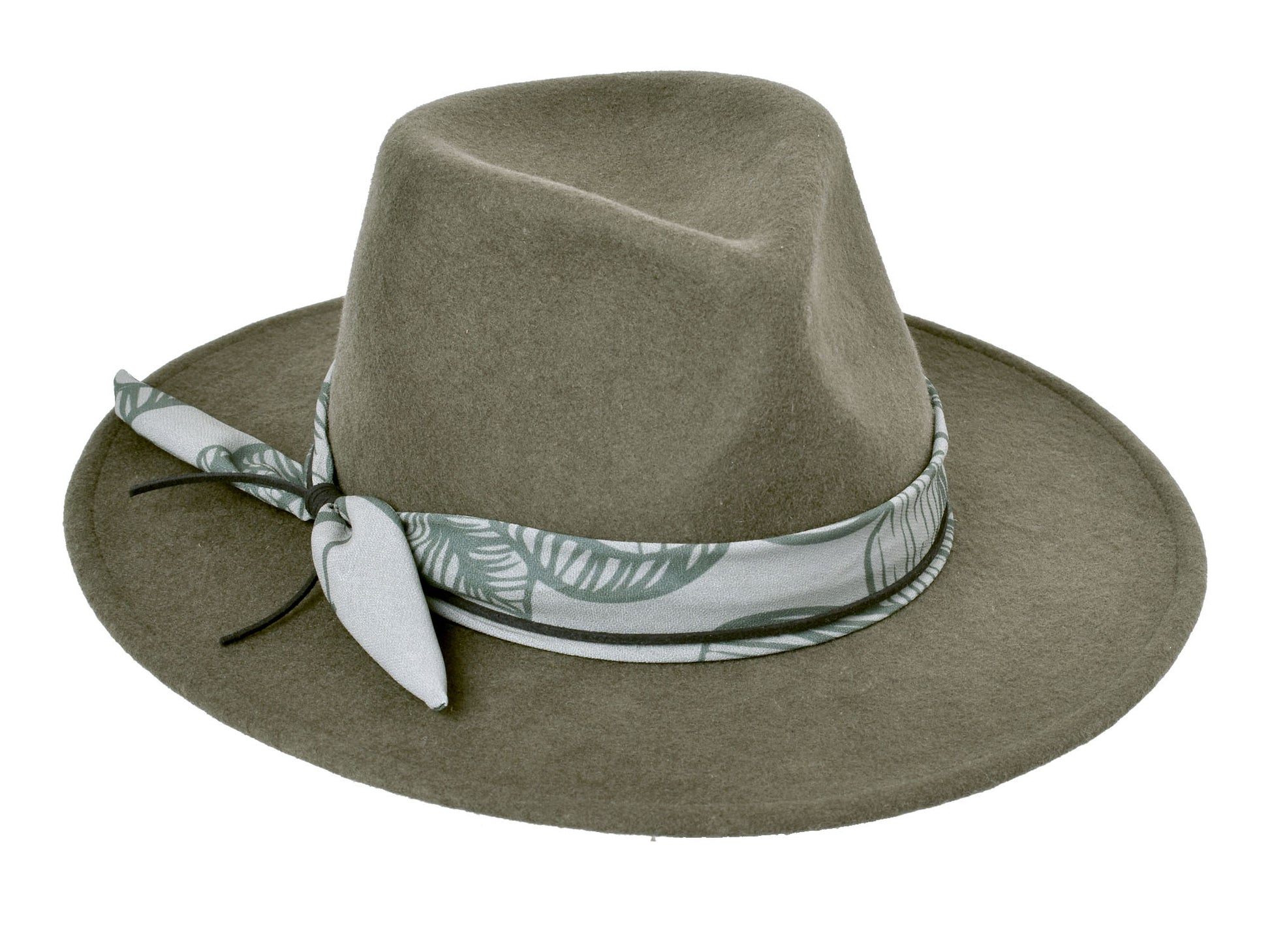 Wool felt hat rain Forest green