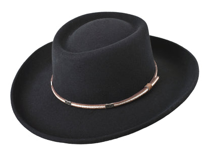 Outdoor Merino Wool Felt Hat Rust Black