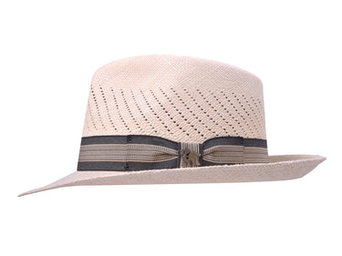 Panama Hat Salvatore Bigalli side profile toquilla straw texture