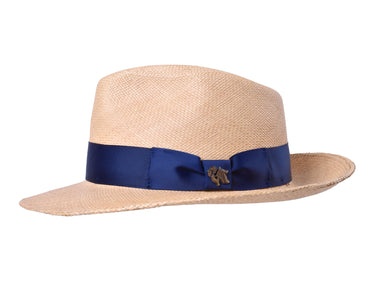 Panama Hat Santorini Bigalli side profile toquilla straw texture