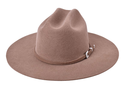 Shear women's western wool felt hat in khaki, front view