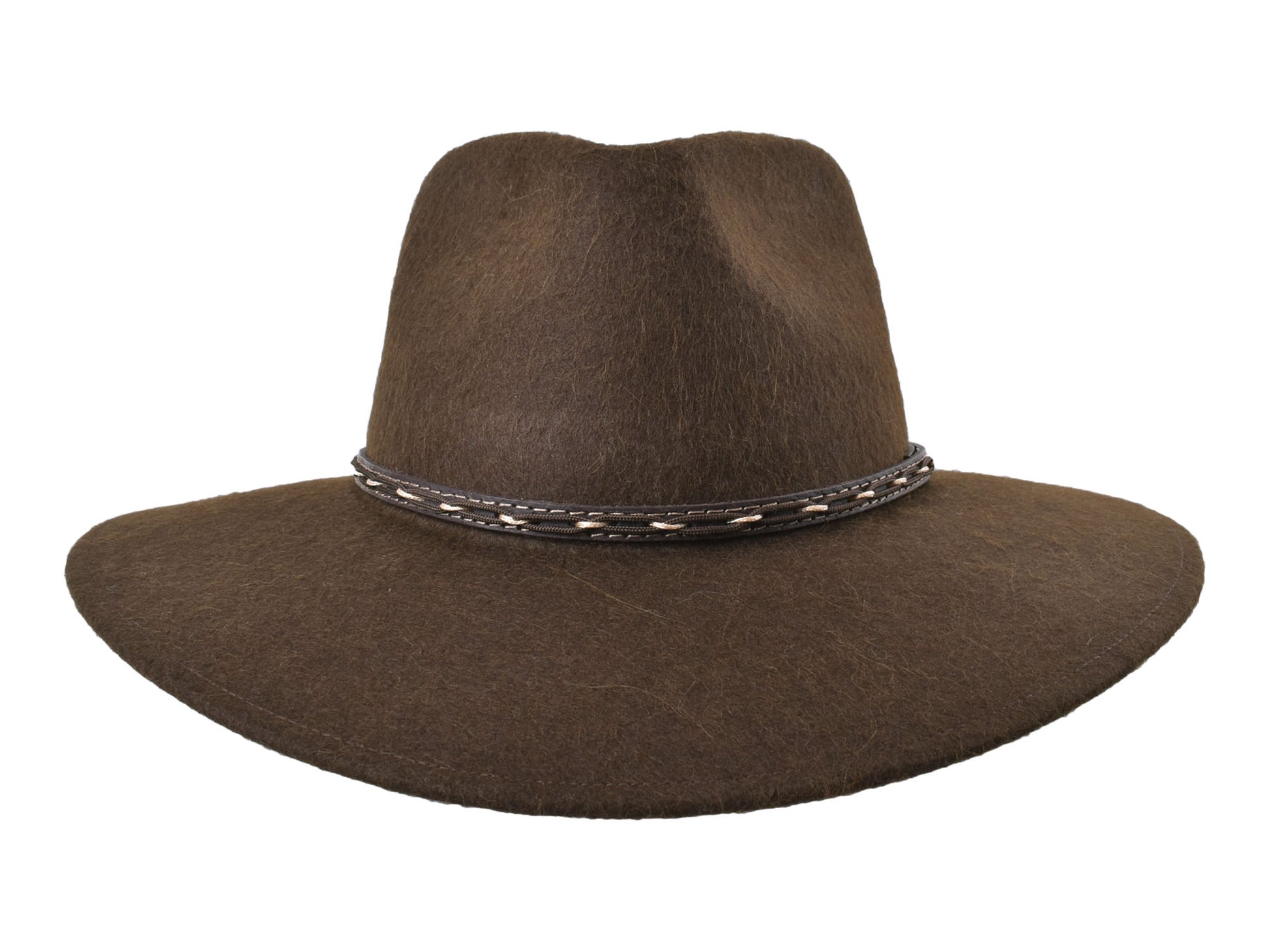 Outdoor Alpaca & Wool felt blend Hat chocolate
