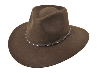 Outdoor Alpaca & Wool felt blend Hat chocolate