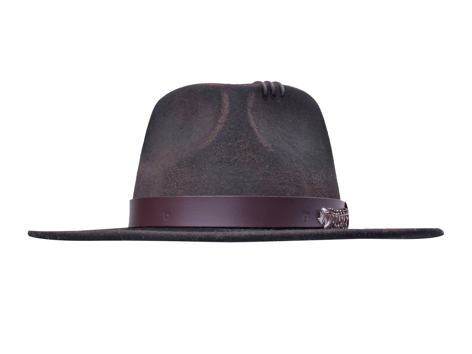 Stylish Wool Felt Hat Zingaro distressed modern design