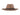 Finley men's wool felt fedora in khaki, back view