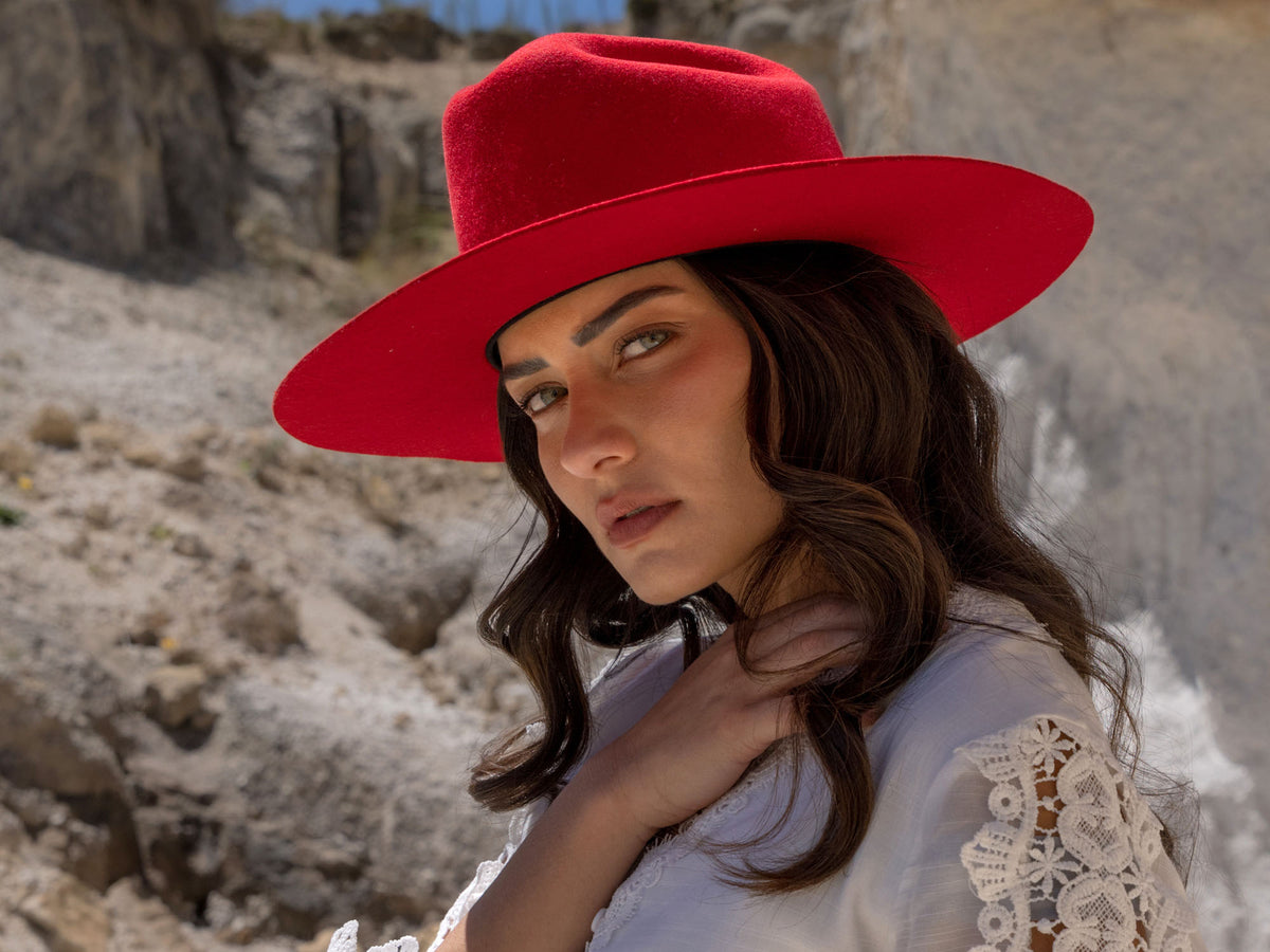 Western Style Merino Wool Felt Women´s Hat Shear