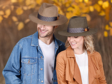 Wool Felt Flat Brim Hat Gypsy boho women’s fedora