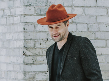 Wool Felt Fedora Hat Houston classic men’s fedora style