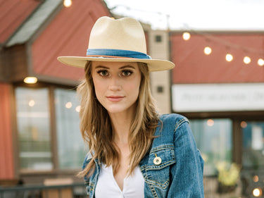 Indigo Panama Hat Bigalli unisex fashion