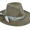 Wool felt hat rain Forest green