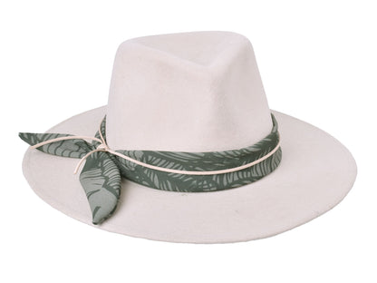 Wool felt hat rain Forest Cream
