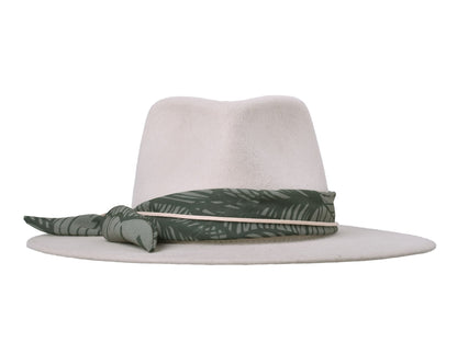 Wool felt hat rain Forest Cream