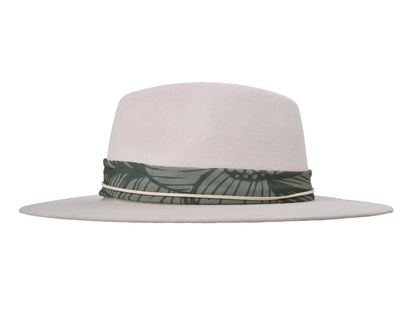 Wool felt hat rain Forest Cream