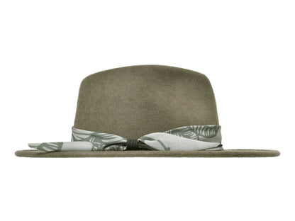 Wool felt hat rain Forest green