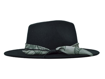 Wool felt hat rain Forest black