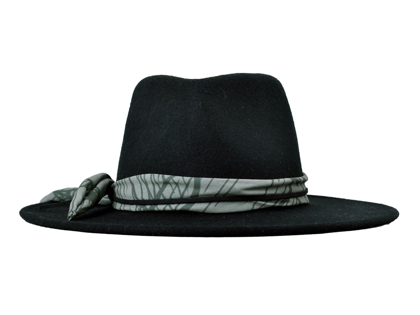 Wool felt hat rain Forest black