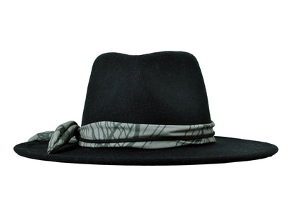 Wool felt hat rain Forest black